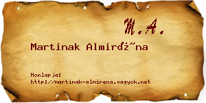 Martinak Almiréna névjegykártya